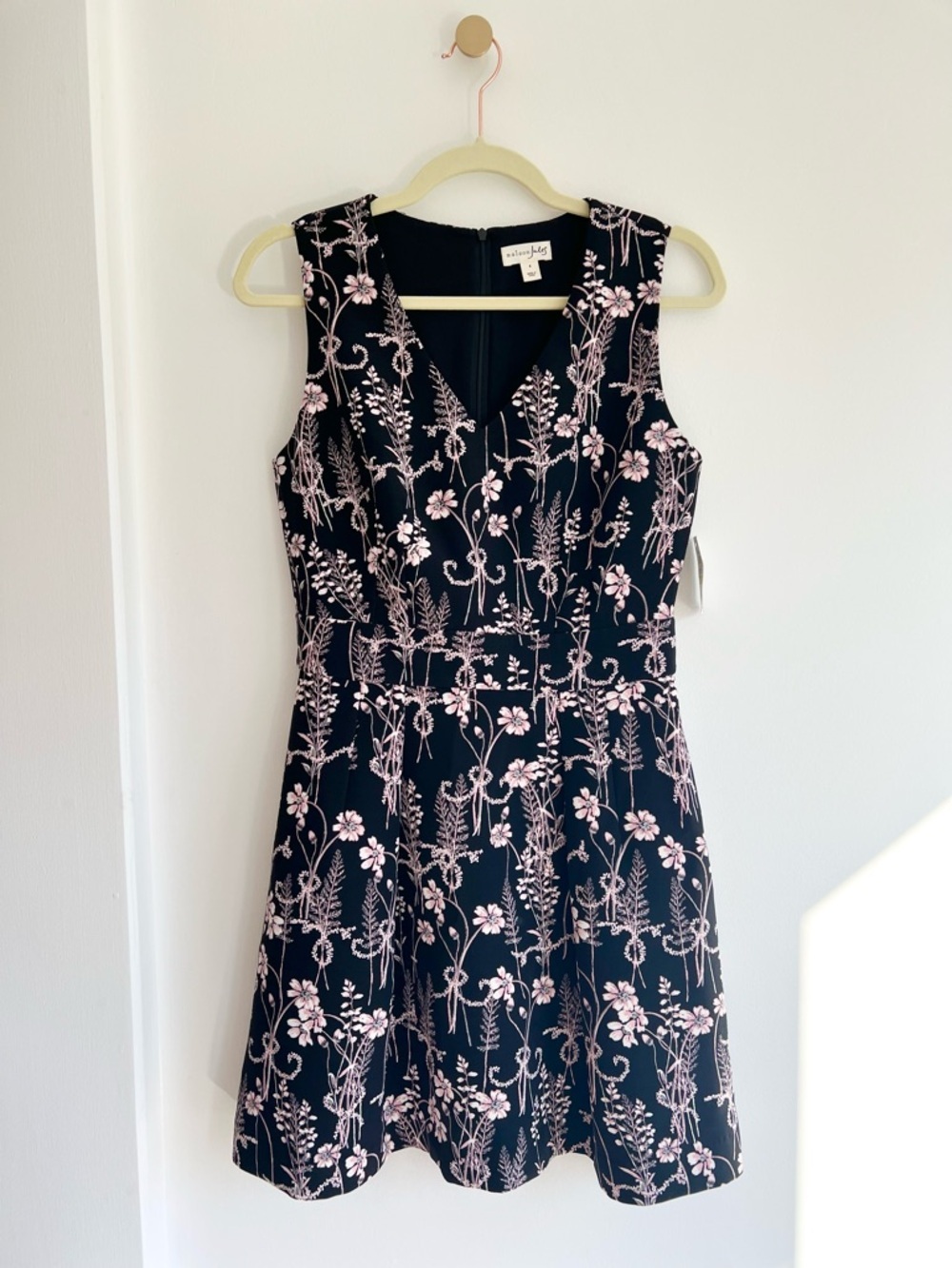 Maison Jules Sprigs of Change Floral Fit & Flare Dress, Black Pink | Women’s (4)